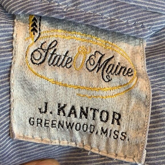 Vtg State of Maine blue striped robe - Picture 14 of 14